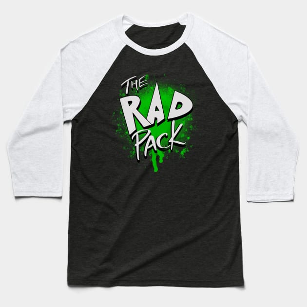 The Rad Pack Logo (Slime Pack) Baseball T-Shirt by Born2BeRad